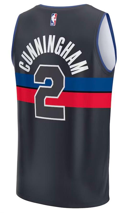 Detroit Pistons Cade Cunningham Black Jersey - Statement Edition