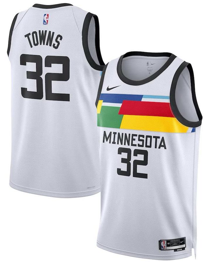 Minnesota Timberwolves Karl-Anthony Towns White 2022/23 Jersey - City Edition