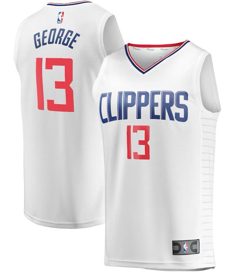 LA Clippers Paul George White Jersey - Association Edition