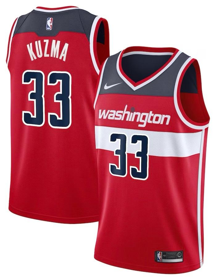 Washington Wizards Kyle Kuzma Red Jersey - Icon Edition