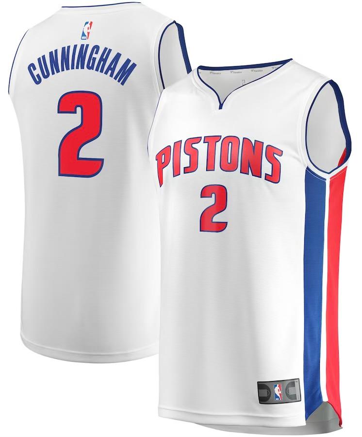 Detroit Pistons Cade Cunningham White Jersey - Association Edition