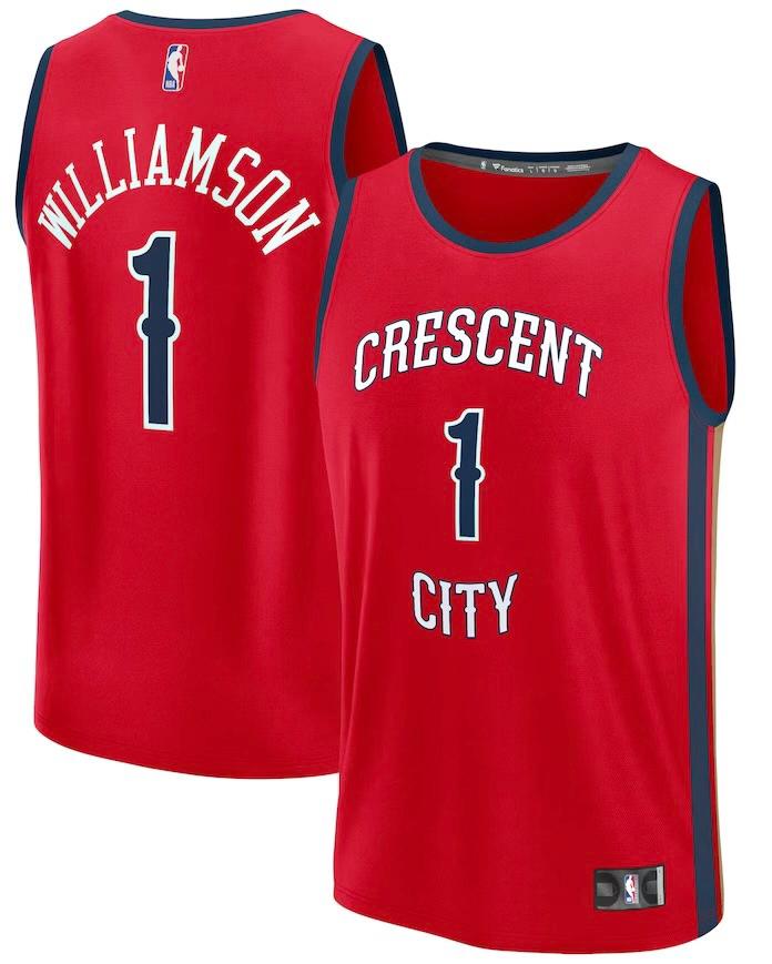 New Orleans Pelicans Zion Williamson Red Jersey - Statement Edition