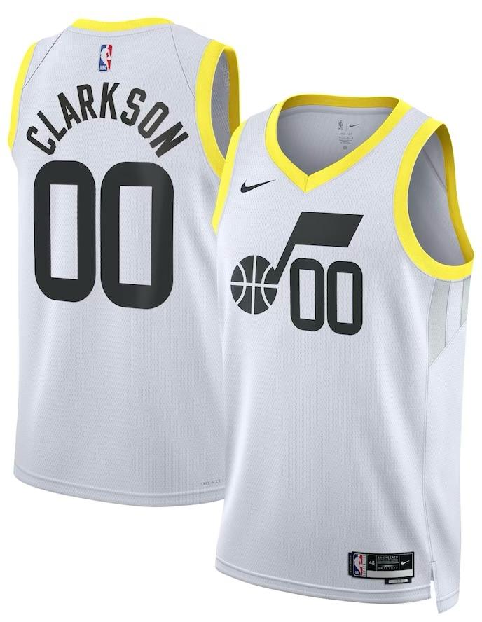 Utah Jazz Jordan Clarkson White Jersey - Association Edition