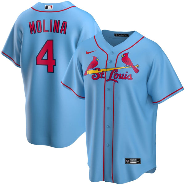 St Louis Cardinals Yadier Molina – Light Blue Jersey