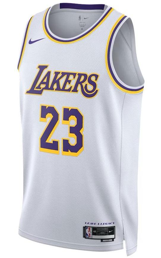 Los Angeles Lakers LeBron James White Jersey - Association Edition