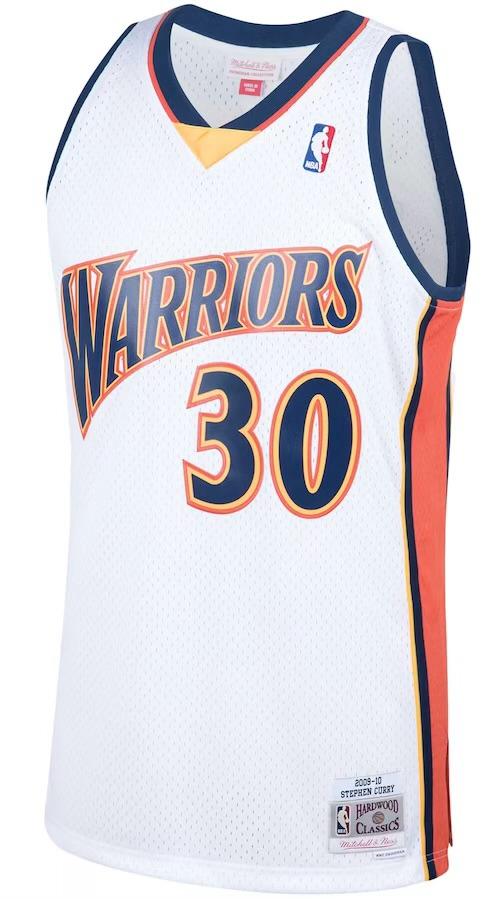 Golden State Warriors Stephen Curry White Hardwood Classics Jersey