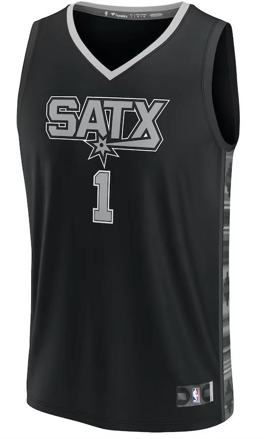 San Antonio Spurs Victor Wembanyama Black Jersey - Statement Edition