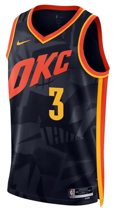 Oklahoma City Thunder Josh Giddey Navy 2023/24 Jersey - City Edition