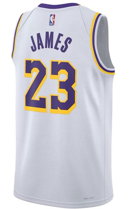 Los Angeles Lakers LeBron James White Jersey - Association Edition