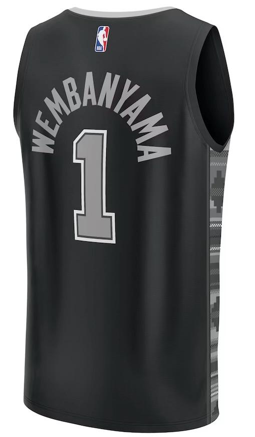 San Antonio Spurs Victor Wembanyama Black Jersey - Statement Edition