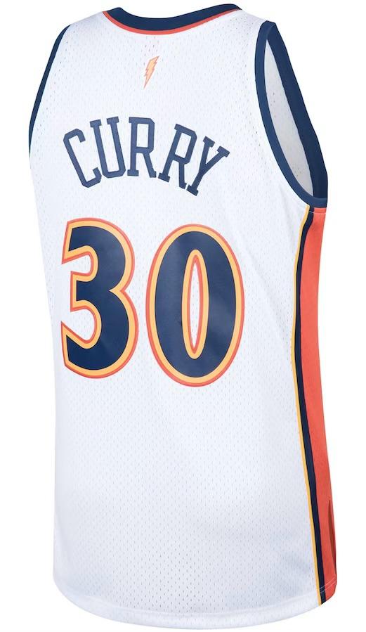 Golden State Warriors Stephen Curry White Hardwood Classics Jersey