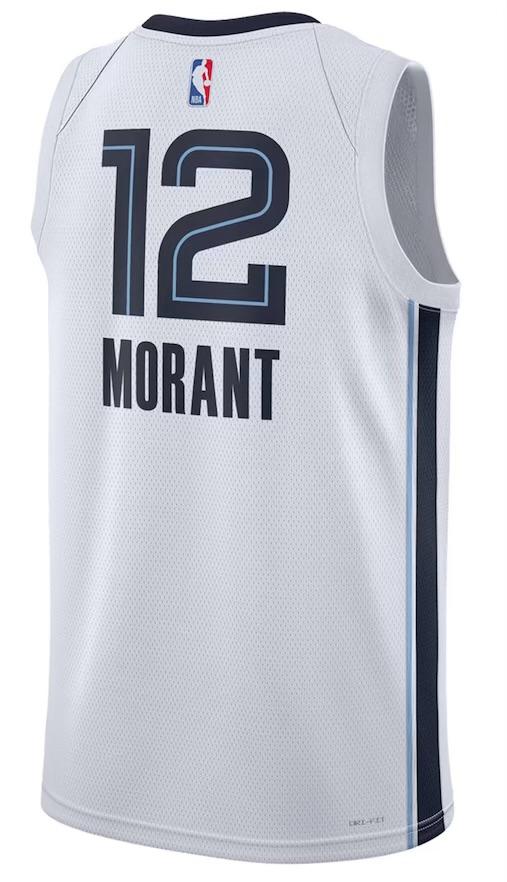 Memphis Grizzlies Ja Morant White Jersey - Association Edition