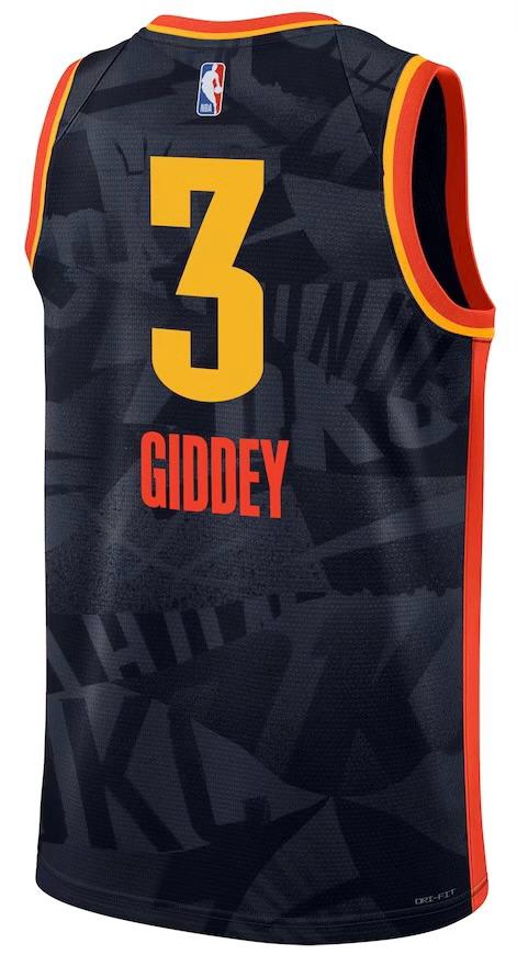 Oklahoma City Thunder Josh Giddey Navy 2023/24 Jersey - City Edition