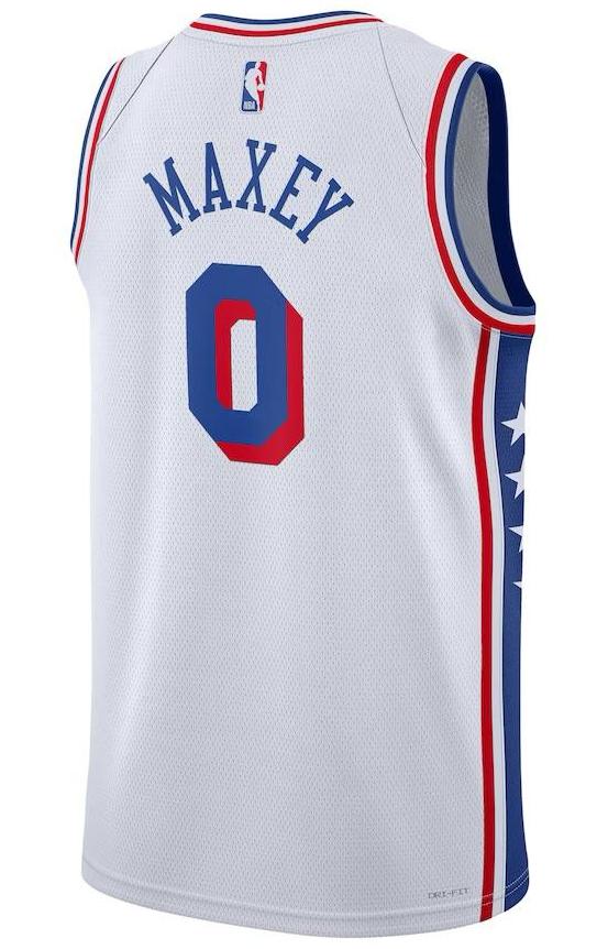 Philadelphia 76ers Tyrese Maxey White Jersey - Association Edition