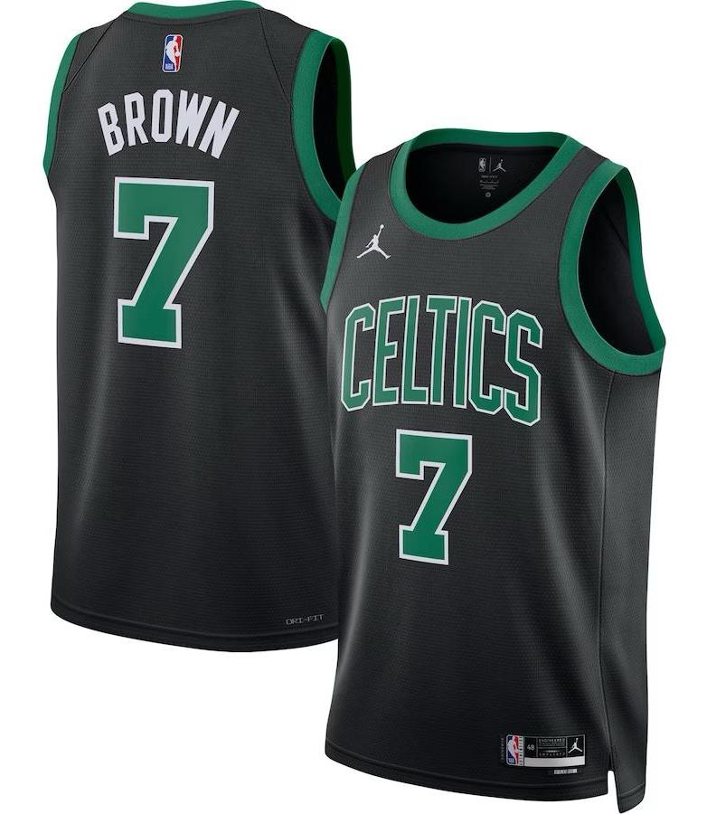 Boston Celtics Jaylen Brown Black 2022/23 Jersey - Statement Edition