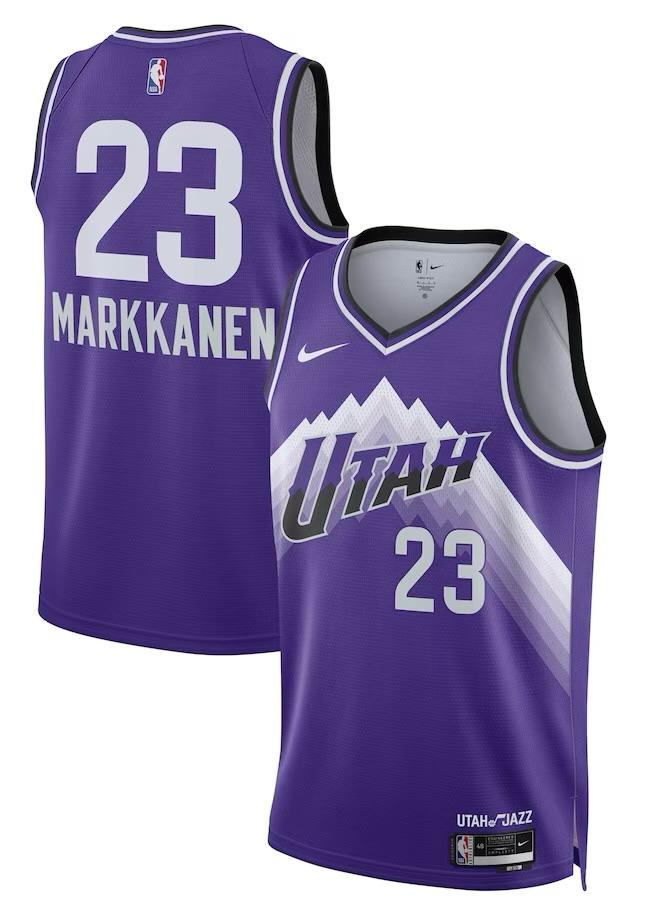 Utah Jazz Lauri Markkanen Purple 2023/24 Jersey - City Edition