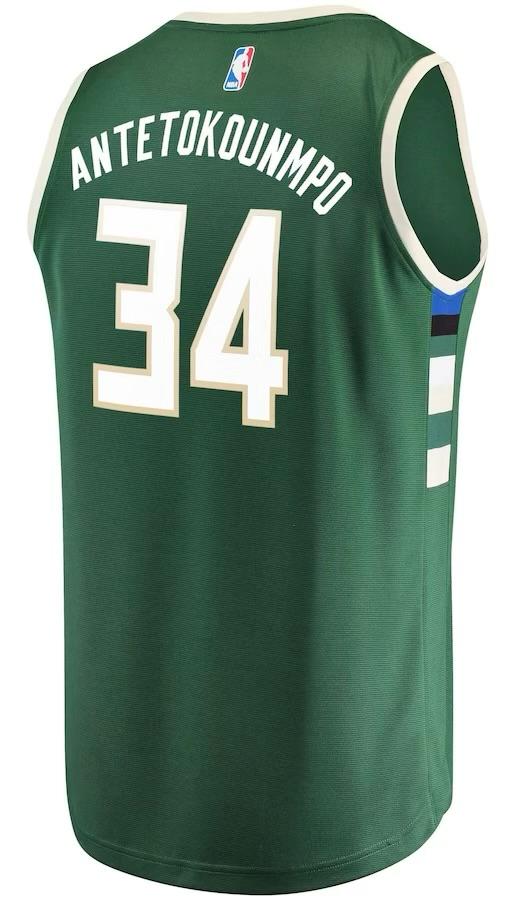 Milwaukee Bucks Giannis Antetokounmpo Green Jersey - Icon Edition