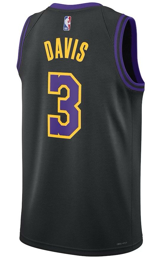 Los Angeles Lakers Anthony Davis Black 2023/24 Jersey - City Edition