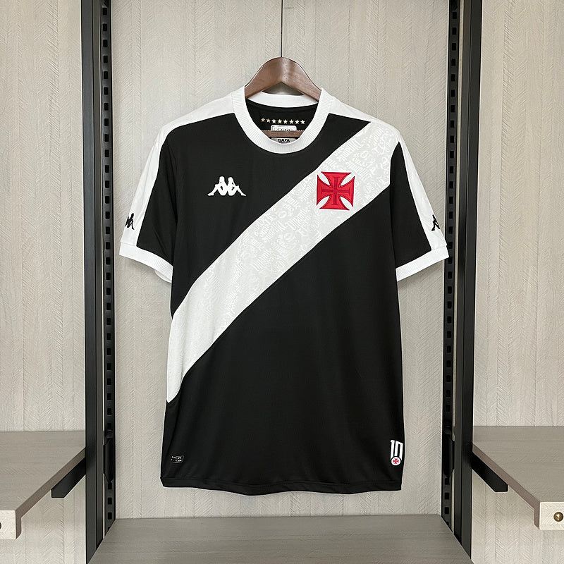 Camiseta Vasco I 24/25 Kappa Masculina - Negro+Blanco