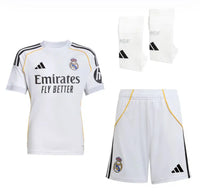 Conjunto para Niño/Niña Real Madrid Home 25/26 - Con Medias