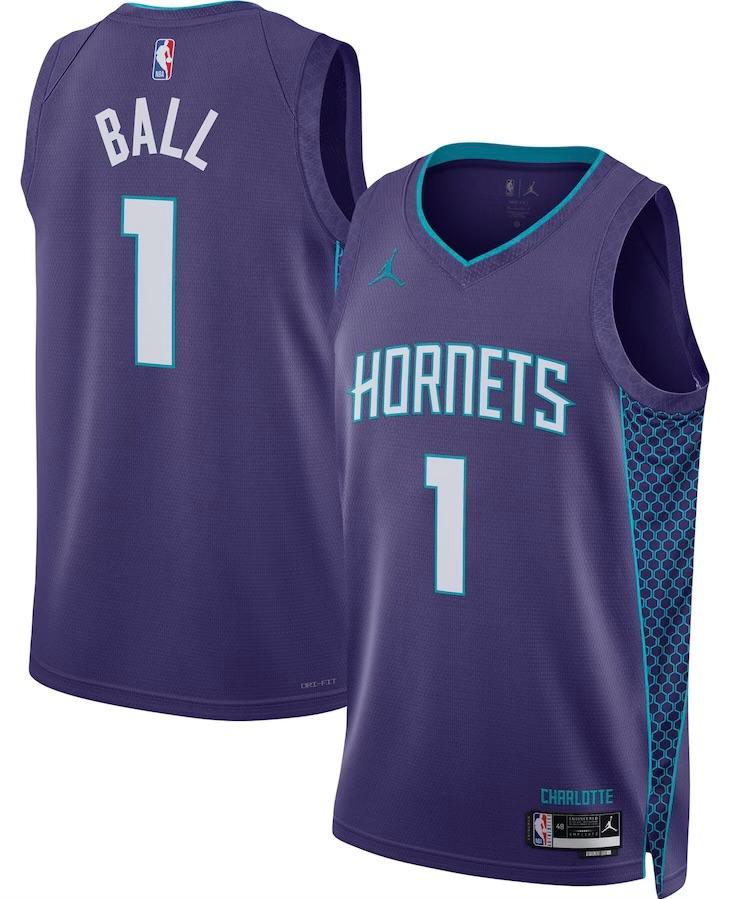 Charlotte Hornets LaMelo Ball Purple Jersey - Statement Edition