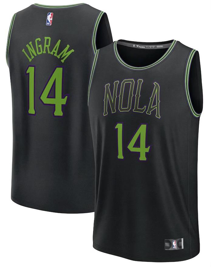 New Orleans Pelicans Brandon Ingram Black 2023/24 Jersey - City Edition