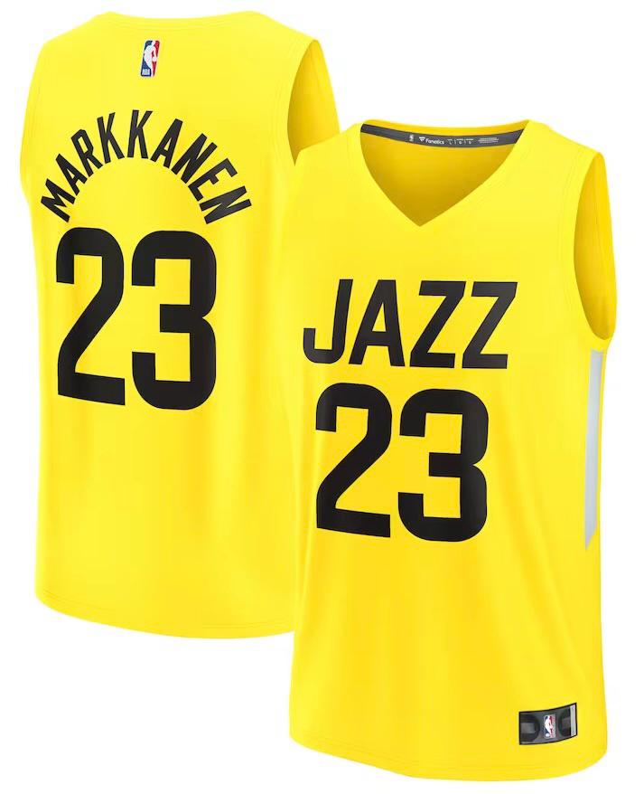 Utah Jazz Lauri Markkanen Yellow Jersey - Icon Edition