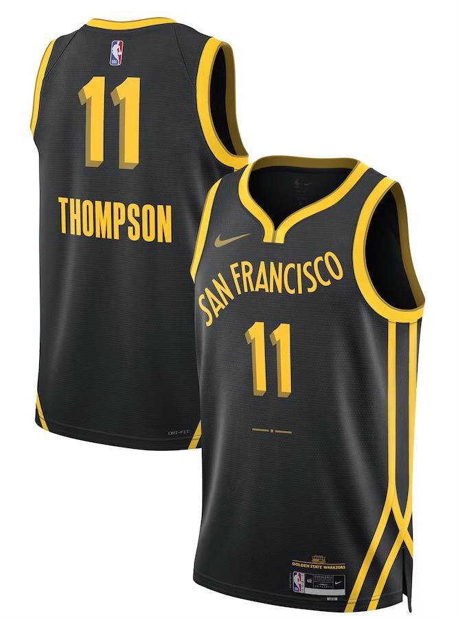 Golden State Warriors Klay Thompson Black 2023/24 Jersey - City Edition