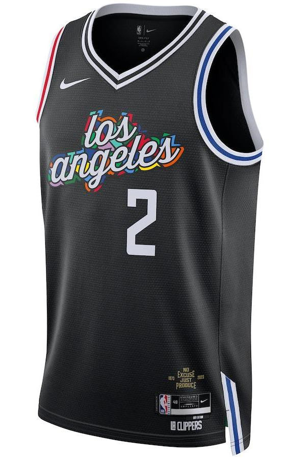 LA Clippers Kawhi Leonard Black 2022/23 Jersey - City Edition