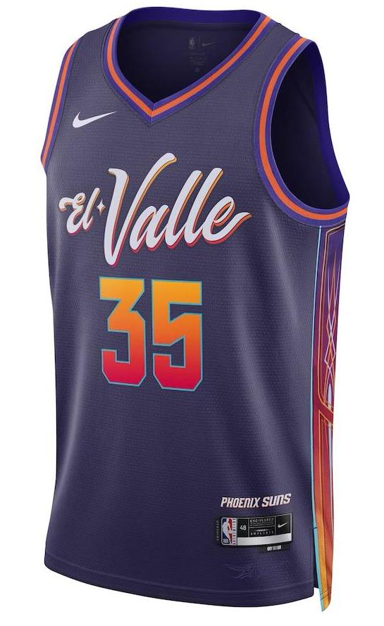 Phoenix Suns Kevin Durant Purple 2023/24 Jersey - City Edition