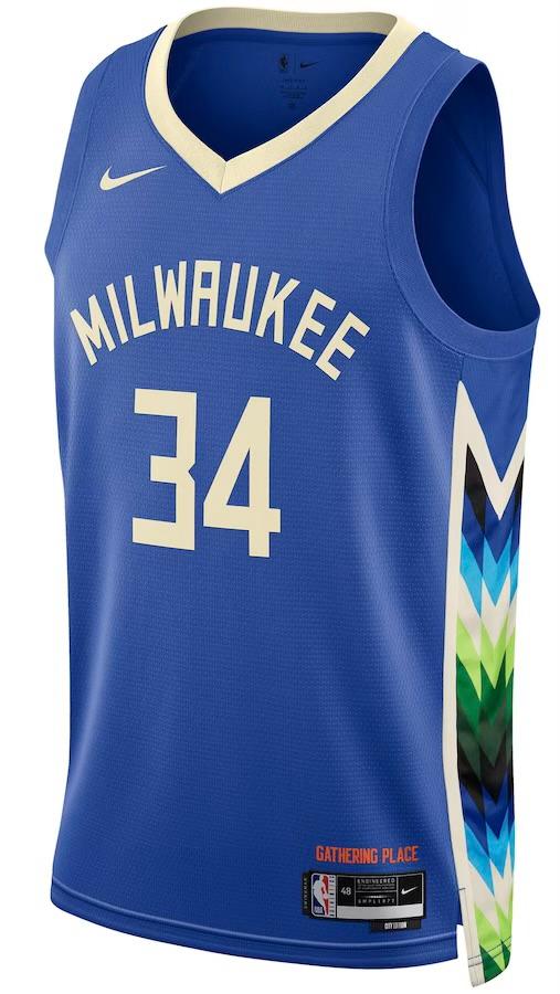 Milwaukee Bucks Giannis Antetokounmpo Royal 2022/23 Jersey - City Edition