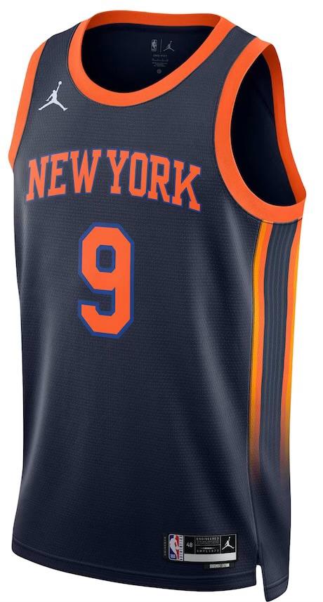 New York Knicks RJ Barrett Navy Jersey - Statement Edition