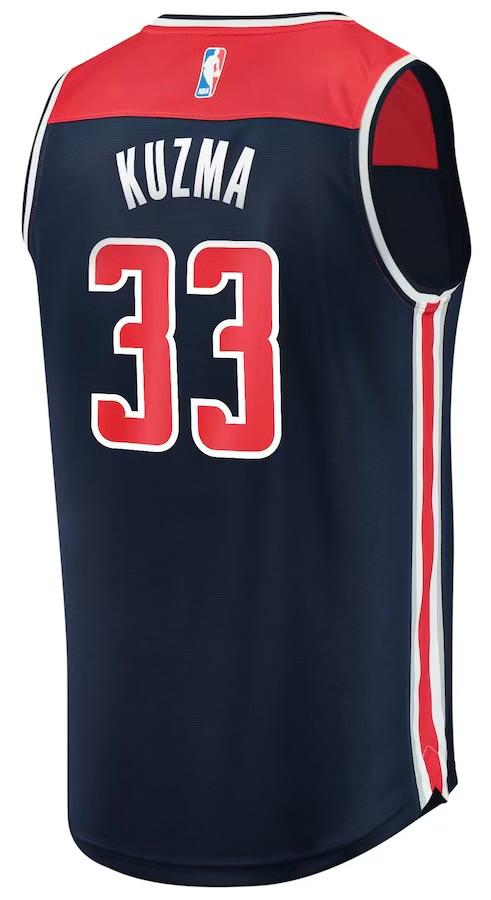 Washington Wizards Kyle Kuzma Navy Jersey - Statement Edition