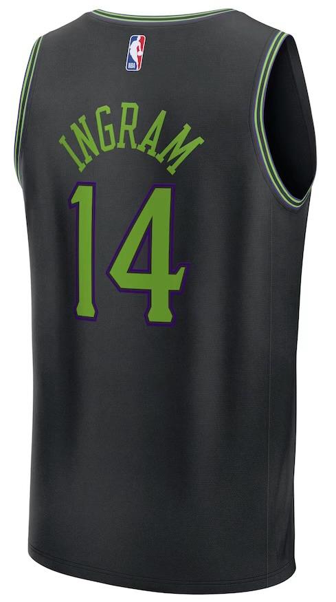 New Orleans Pelicans Brandon Ingram Black 2023/24 Jersey - City Edition