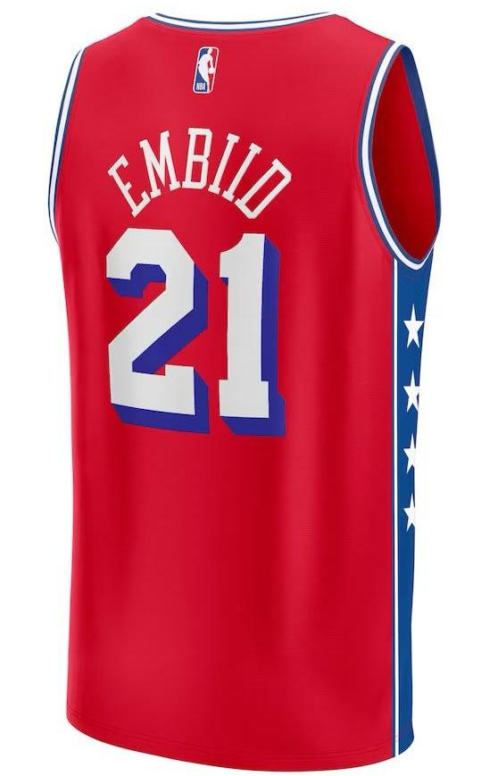 Philadelphia 76ers Joel Embiid Red Jersey - Statement Edition