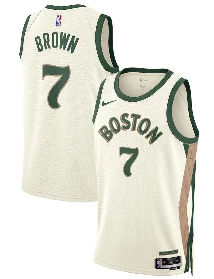 Boston Celtics Jaylen Brown White 2023/24 Jersey - City Edition