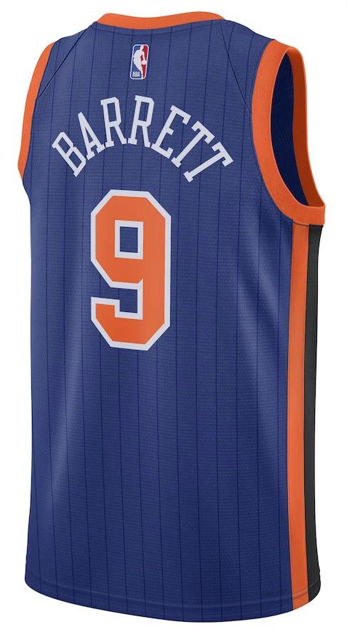 New York Knicks RJ Barrett Blue 2023/24 Jersey - City Edition