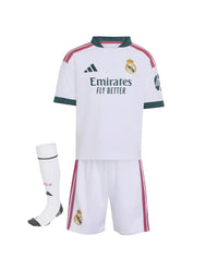 Conjunto para Niño/Niña Real Madrid Home 26/27 - Con Medias