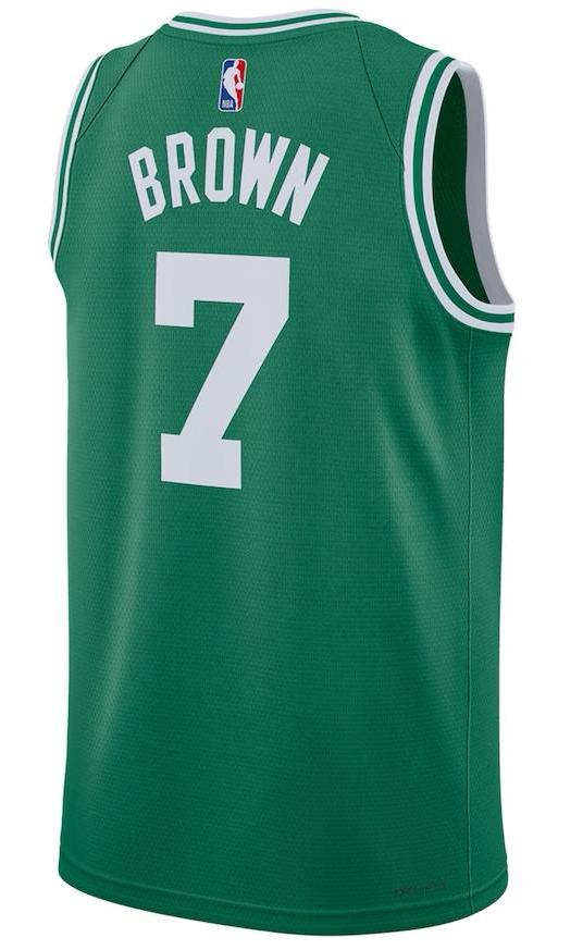 Boston Celtics Jaylen Brown Green Jersey - Icon Edition