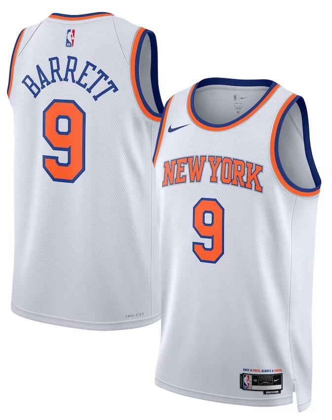 New York Knicks RJ Barrett White Jersey - Association Edition