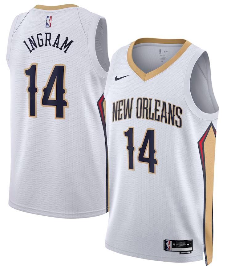 New Orleans Pelicans Brandon Ingram White Jersey - Association Edition