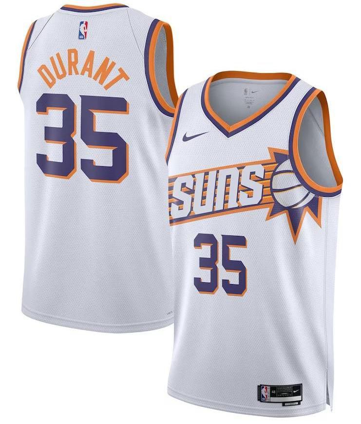 Phoenix Suns Kevin Durant White Jersey - Association Edition