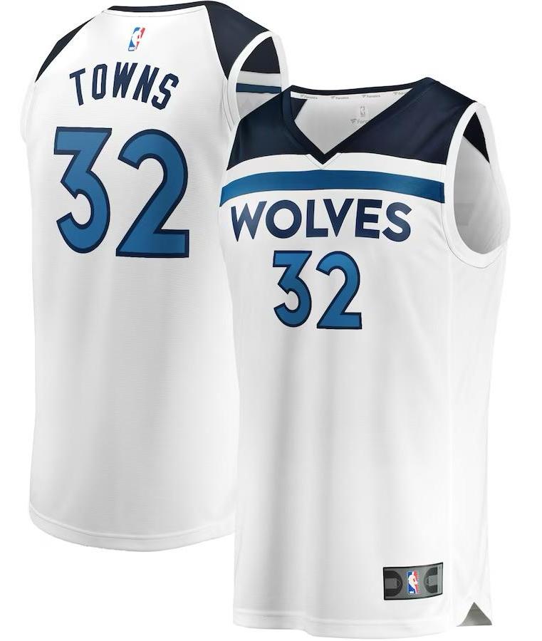 Minnesota Timberwolves Karl-Anthony Towns White Jersey - Association Edition