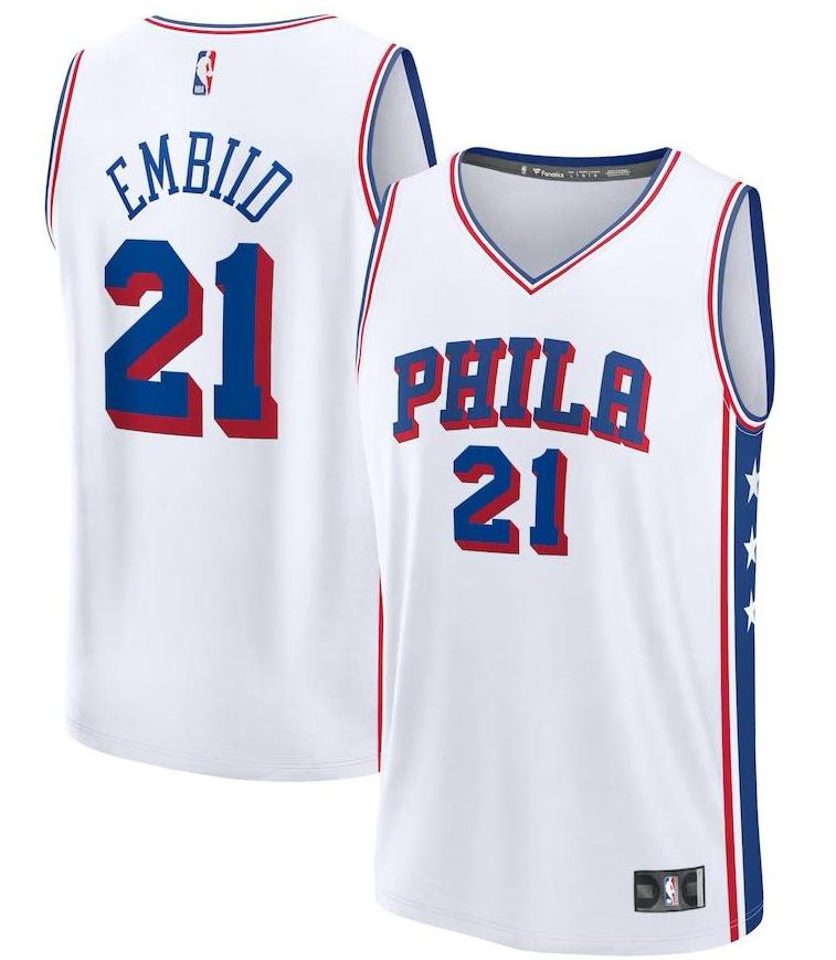 Philadelphia 76ers Joel Embiid White Jersey - Association Edition