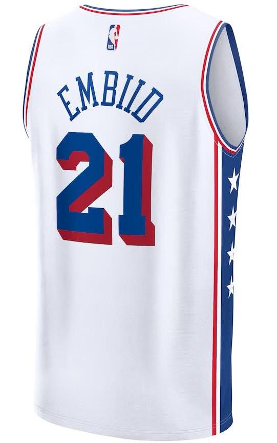 Philadelphia 76ers Joel Embiid White Jersey - Association Edition