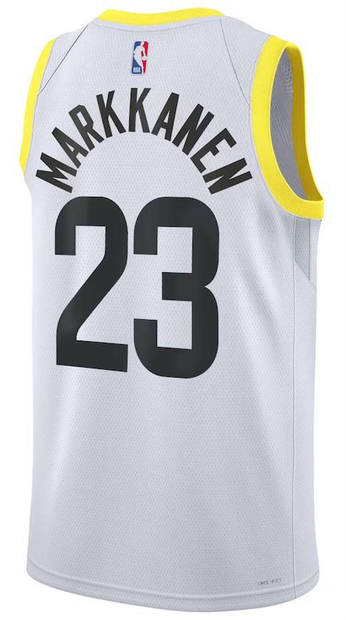 Utah Jazz Lauri Markkanen White Jersey - Association Edition