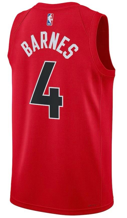 Toronto Raptors Scottie Barnes Red Jersey - Icon Edition