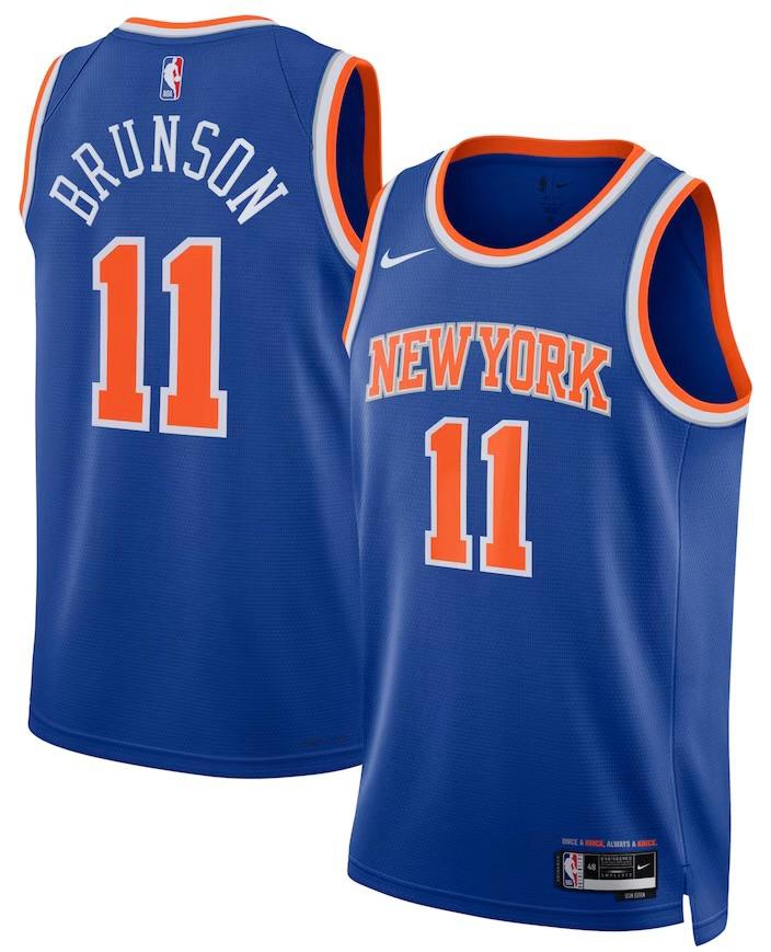 New York Knicks Jalen Brunson Blue Jersey - Icon Edition