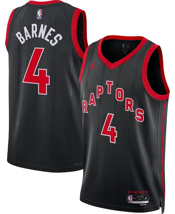 Toronto Raptors Scottie Barnes Black Jersey - Statement Edition