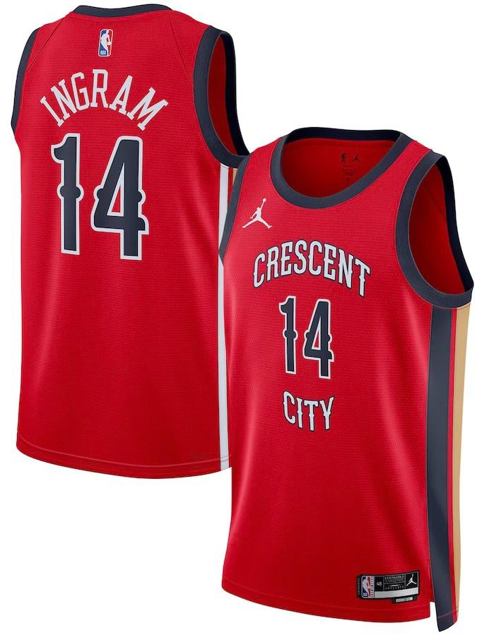 New Orleans Pelicans Brandon Ingram Jordan Red Jersey - Statement Edition